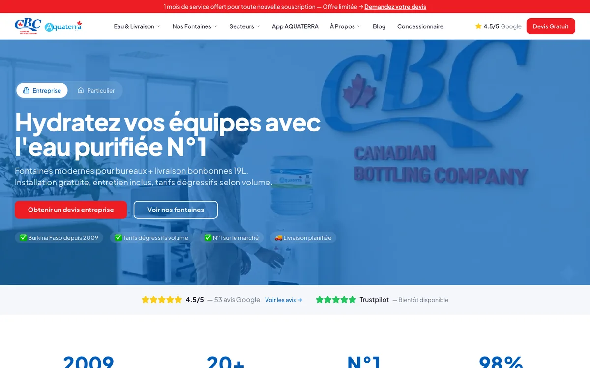 Page d'accueil de canadianbottling.co